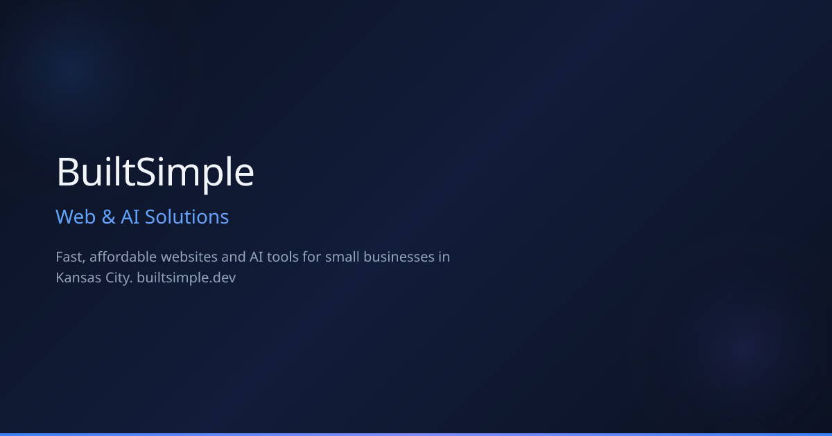 BuiltSimple | Web & AI Solutions